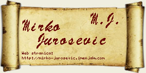 Mirko Jurošević vizit kartica